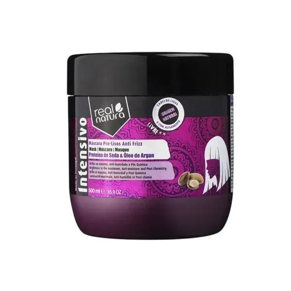 Маска для гладкості та блиску волосся Real Natura M&Aacute;SCARA SEM SAL PRO-LISOS ANTI FRIZZ ARGAN, 1 kg 1904 фото